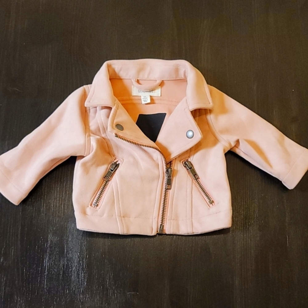 Gymboree baby suade jacket, light pink, Size 0-3
